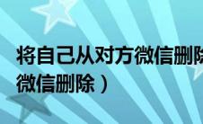 将自己从对方微信删除怎么弄（将自己从对方微信删除）