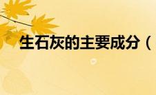 生石灰的主要成分（石灰乳的主要成分）