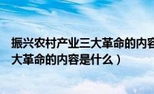 振兴农村产业三大革命的内容是什么意思（振兴农村产业三大革命的内容是什么）