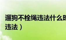 遛狗不栓绳违法什么时候发布的（遛狗不栓绳违法）