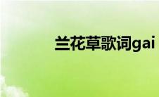 兰花草歌词gai（兰花草歌词）