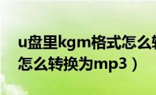 u盘里kgm格式怎么转换为mp3（kgm格式怎么转换为mp3）