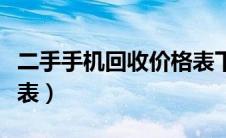 二手手机回收价格表下载（二手手机回收价格表）