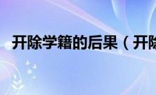 开除学籍的后果（开除学籍有什么影响吗）
