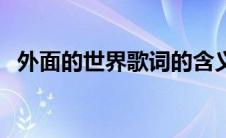 外面的世界歌词的含义（外面的世界歌词）
