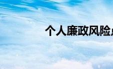 个人廉政风险点及防控措施