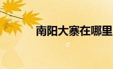南阳大寨在哪里（大寨在哪里）