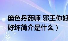 绝色丹药师 邪王你好坏（绝色丹药师邪王你好坏简介是什么）