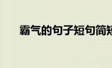 霸气的句子短句简短（霸气的短句子）