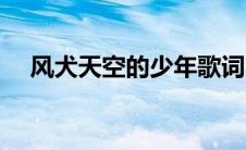 风犬天空的少年歌词（风犬天空的少年）