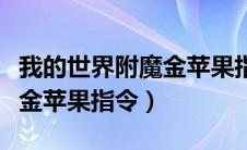 我的世界附魔金苹果指令代码（我的世界附魔金苹果指令）
