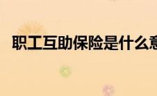 职工互助保险是什么意思（职工互助保险）