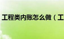 工程类内账怎么做（工程项目内账常用表格）