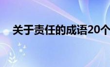 关于责任的成语20个（关于责任的成语）