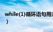 while(1)循环语句用法（while循环语句例子）