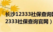 长沙12333社保查询网官网下载安装（长沙12333社保查询官网）