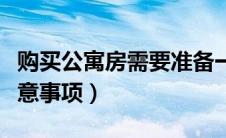购买公寓房需要准备一些什么（购买公寓房注意事项）