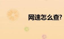 网速怎么查?（查网速度）