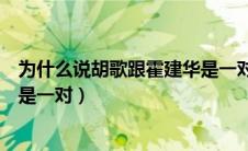 为什么说胡歌跟霍建华是一对关系（为什么说胡歌跟霍建华是一对）