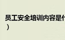 员工安全培训内容是什么（员工安全培训内容）