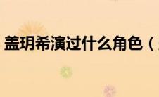 盖玥希演过什么角色（盖玥希演过的电视剧）