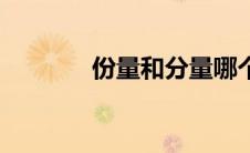 份量和分量哪个正确（份量）