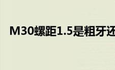 M30螺距1.5是粗牙还是细牙（m30螺距）