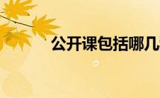 公开课包括哪几种课型（课型）