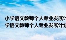小学语文教师个人专业发展计划小学语文教师个人专一（小学语文教师个人专业发展计划）