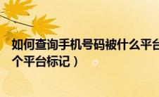 如何查询手机号码被什么平台标记（怎么查询手机号码被哪个平台标记）