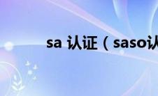 sa 认证（saso认证费用多少钱）