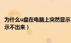 为什么u盘在电脑上突然显示不出来（为什么u盘在电脑上显示不出来）