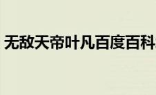 无敌天帝叶凡百度百科境界（无敌大帝叶凡）