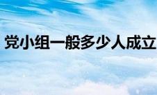 党小组一般多少人成立（党小组一般多少人）