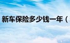 新车保险多少钱一年（新车保险一般多少钱）