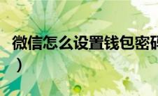 微信怎么设置钱包密码（微信账单密码是什么）