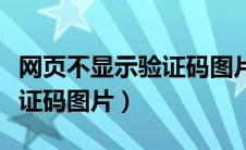 网页不显示验证码图片怎么弄（网页不显示验证码图片）
