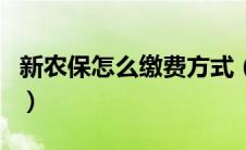 新农保怎么缴费方式（新农保缴费怎么交费的）