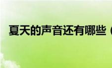 夏天的声音还有哪些（夏天里有哪些声音）