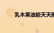 乳木果油能天天擦脸吗（乳木果）