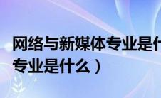 网络与新媒体专业是什么类别（网络与新媒体专业是什么）