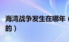 海湾战争发生在哪年（海湾战争是哪一年发生的）
