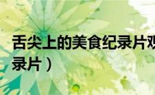 舌尖上的美食纪录片观后感（舌尖上的美食纪录片）