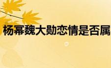 杨幂魏大勋恋情是否属实（杨幂魏大勋恋情）