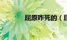 屈原咋死的（屈原怎么死的）