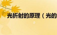 光折射的原理（光的衍射和干涉的区别）
