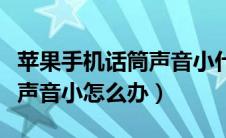 苹果手机话筒声音小什么原因（苹果手机话筒声音小怎么办）
