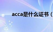 acca是什么证书（frm是什么证书）