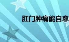 肛门肿痛能自愈吗（肛门肿痛）