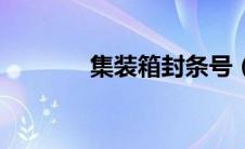 集装箱封条号（集装箱封条）